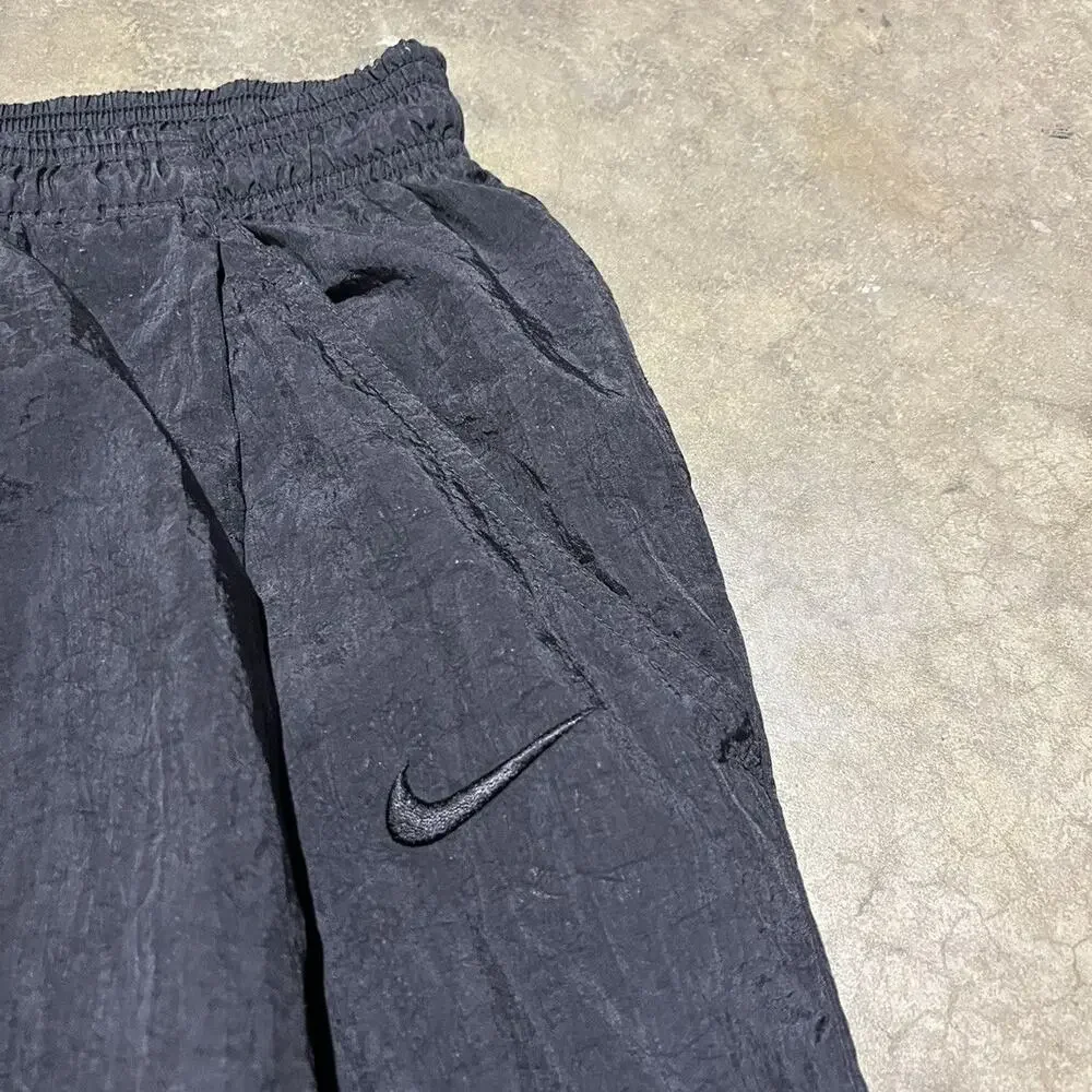 Vintage 90s Nike Black Windbreaker Nylon Sweatpants 36x33